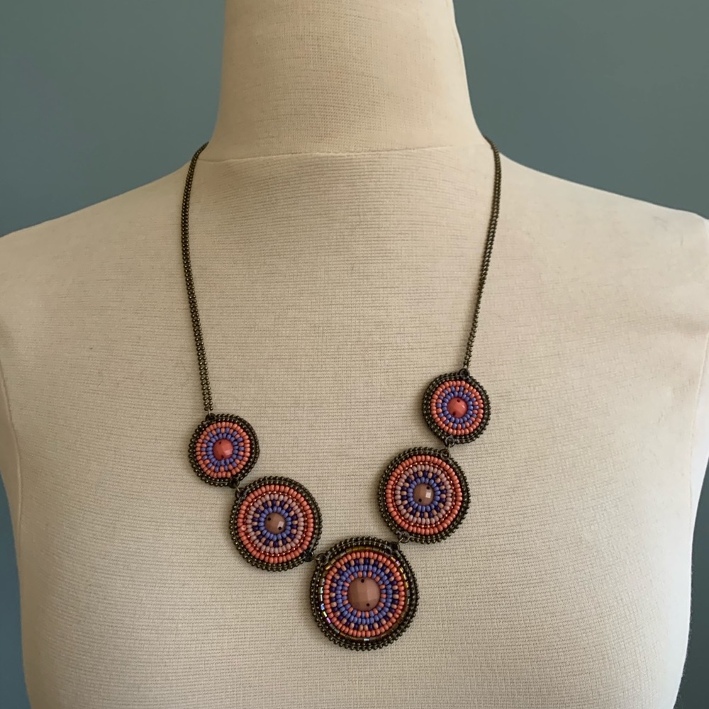 pink beaded bubble necklace